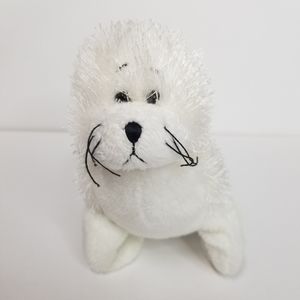 Ganz Webkinz Lil Kinz‎ Snow White Seal Plush Stuffed Animal Toy 9" inches